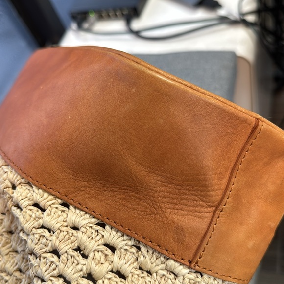 Helen Kaminski Leather and Woven Straw Bucket Bag - Picture 10 of 14